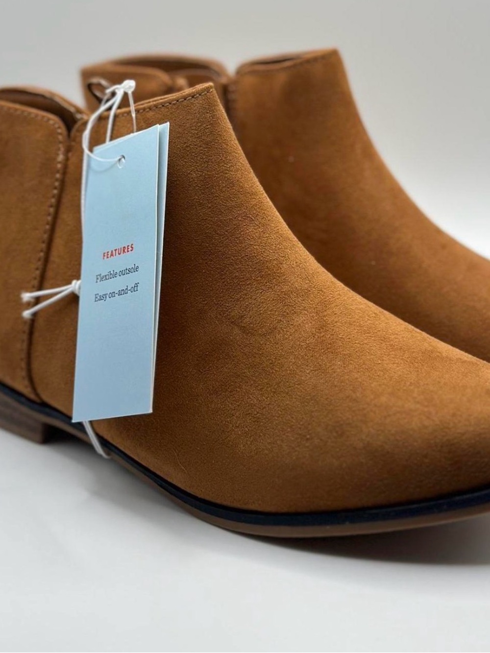 Girls Tan Suede Chelsea Boots - Classic Slip-On Ankle Boot NWT and in box